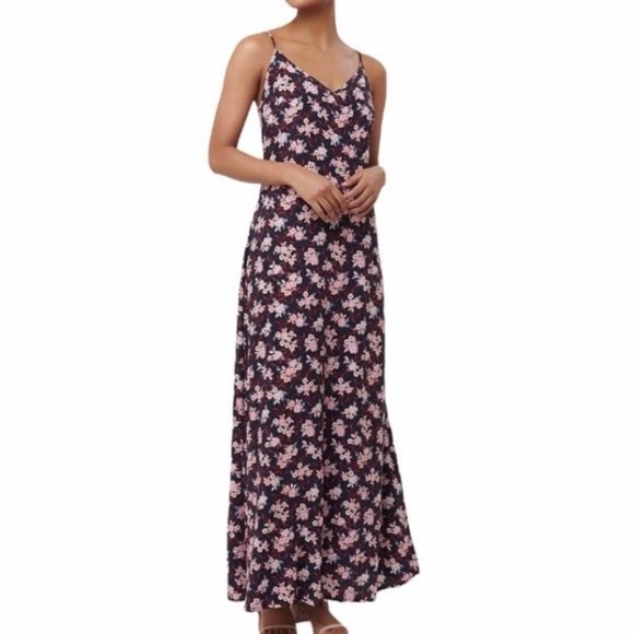 LOFT nwot Floral Paisley Strappy Maxi Dress - Picture 1 of 6